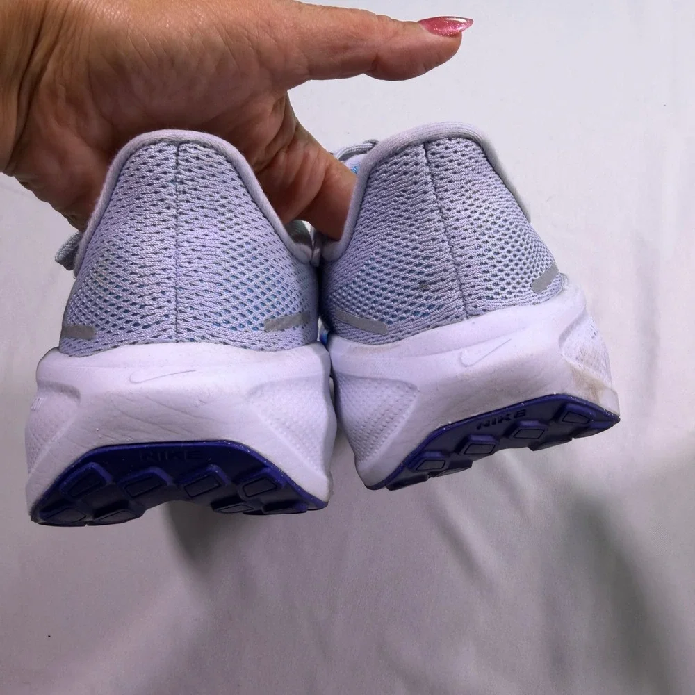 Nike Pegasus 41 GS Running Shoes Pure Platinum Hyper Royal Size 6Y bundle 2 pair